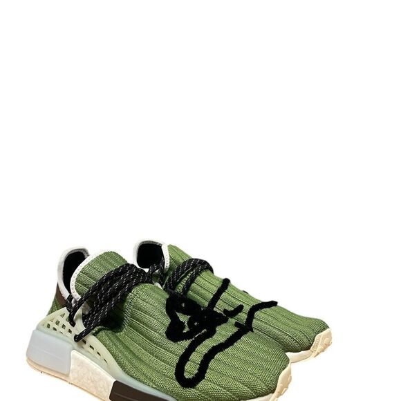 Adidas NMD HU Pharrell BBC Men’s Size 8-8.5 Running Shoe Green White Sneaker - Picture 8 of 10